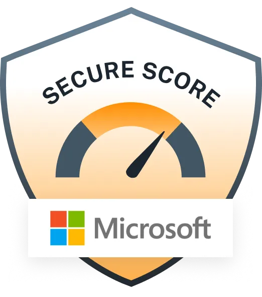 Microsoft Secure Score shield gauge