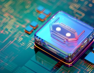 AI chatbot on a digital processor representing AI agents, security and governance for RIAs.